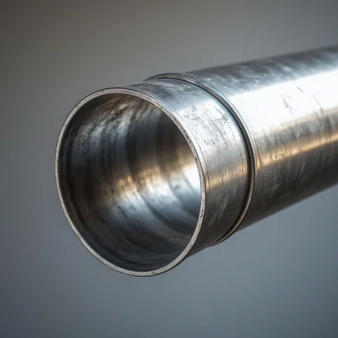 Труба оцинкованная вентиляционная прямоугольная 0.55х100 мм